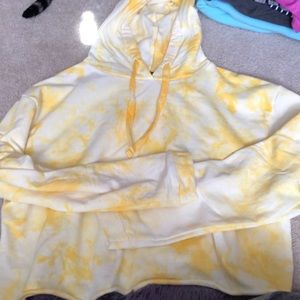 tie dye cropped hoodie